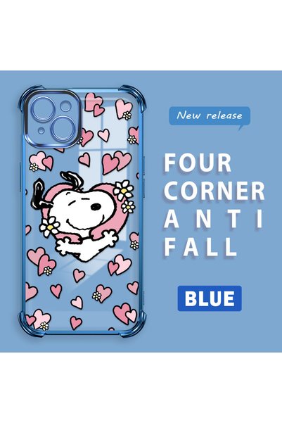 ucuc iPhone 14 Plus Compatible Transparent Back Four Corners Reinforced Impac...