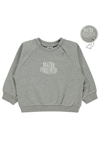 Civil Baby Skater Forever Printed 6-18 Months Sweatshirt - Gray