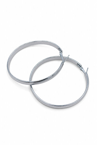Jack Ferrero Stylish and Modern Metallic Gray Hoop Earrings for Women for Eve...