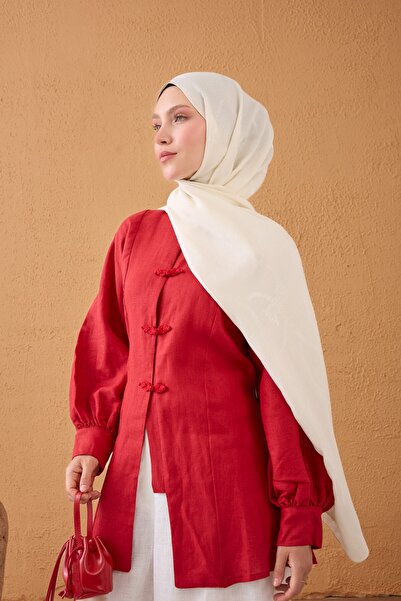 Silk Home شال قطني من نايا باللون الإكرو