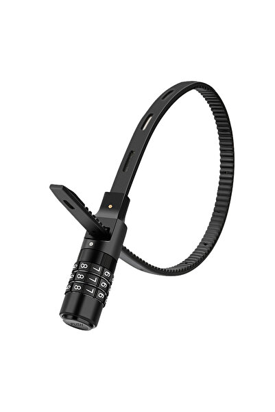 ROCKBROS Antifurt cablu pentru bicicletă de 0,5m cu combinație, negru