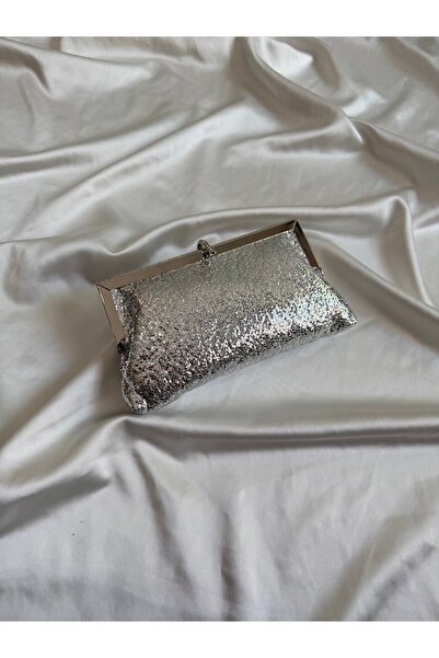 Mia Collection Venom Model Wedding Engagement Evening Dress Bag Silver