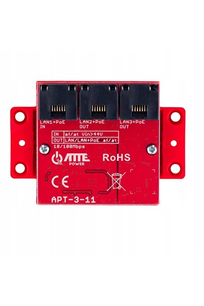 ATTE Switch PoE cu 3 porturi 10/100Mbps APT-3-11 Atte, extender alimentat pri...