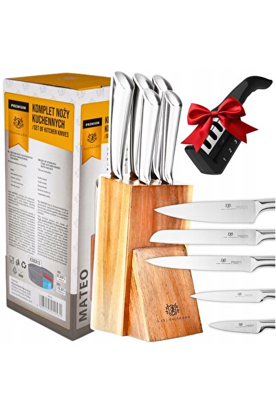 Karl Hausmann SET COMPLET DE CUȚITE DE BUCĂTĂRIE  "KNIVES IN BLOCK " 5 PIESE ...