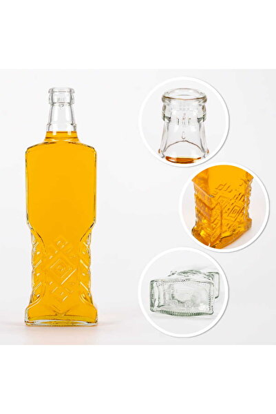 SuperButelki Sticla cu dop, Traditional, 500 ml, Transparent - 5 buc