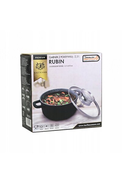 NO BRAND SET DE VASE DE GĂTIT DIN GRANIT 2,3L, PENTRU INDUCȚIE ȘI GAZ, CU ACO...
