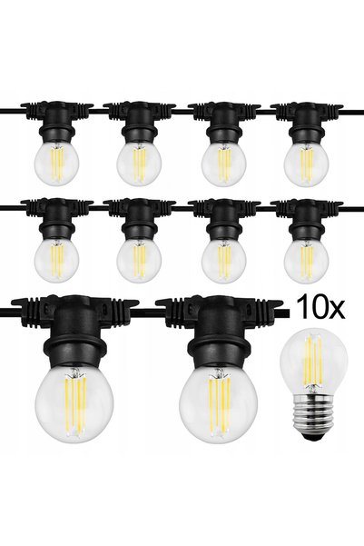 Maclean Energy Ghirlandă luminoasă decorativă de grădină E27 10m IP44