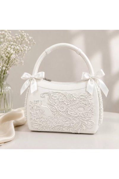 İncilaPearla Women's 3D Handbag – Nordic Model White Modern Design