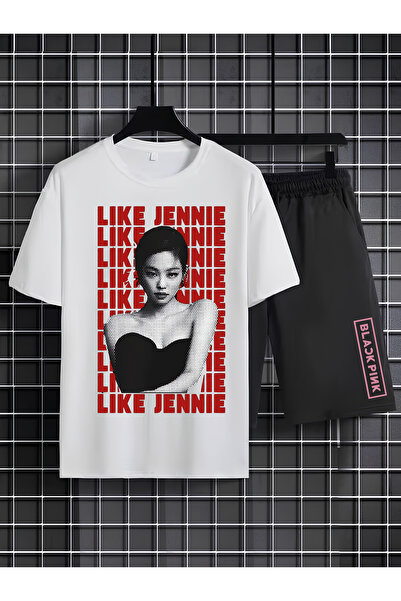 MAGORS Jennie from Blackpink K-Pop Printed Cotton Short Sleeved Children's Ts...
