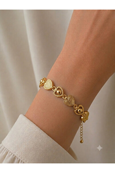 Vitastyle Multiple Heart Design Plated Bracelet