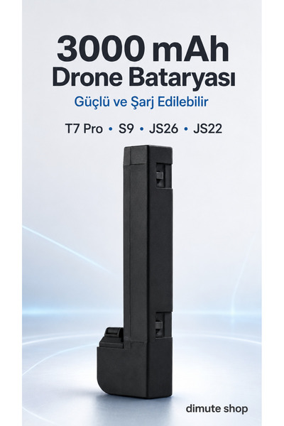 Dimute Shop T7PRO- S9-JS26-JS22 DRONE BATARYASI 3000MAH