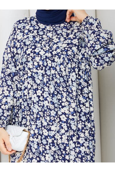 vmeste Woven Viscose Indian Robe Our White Daisy-Patterned Dress 💮 🤍 💙