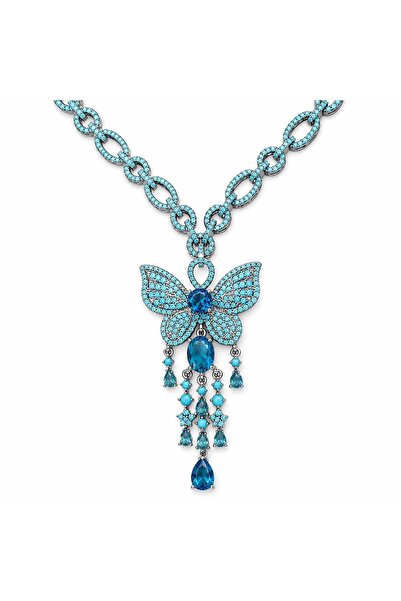 neslyaccessories قلادة أزورا على شكل فراشة |   مجموعة نيسلي الخاصة