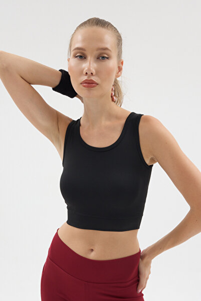 Pavotti Crop top cu bretele groase și centură pentru femei