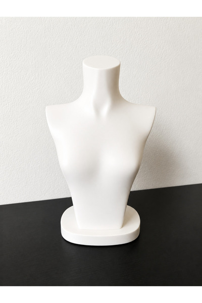 LİYA3D Necklace Stand – Decorative Jewelry Display Bust |   White and Black C...