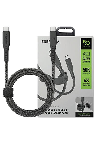 Energea Cablu USB-C la USB-C 1.5M 240W pentru iPhone 12 13 14 Încărcare rapidă