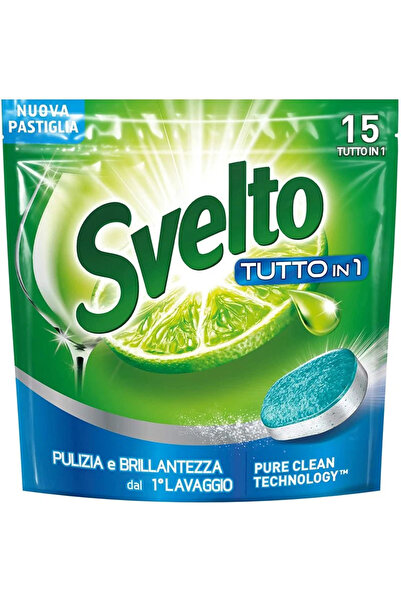 SVELTO Tutto in 1 Tablete Masina de Spalat Vase Import Italia, 15 Buc, Fara F...