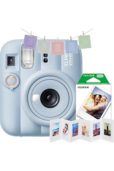 Fujifilm instax mini 13 Frost Blue set cadou, albastru + 10 filme foto + 10 r...