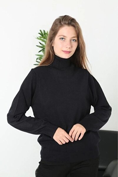 Mariposa Secret Women's Full-Length Turtleneck Sweater Long Sleeve Plain Weav...