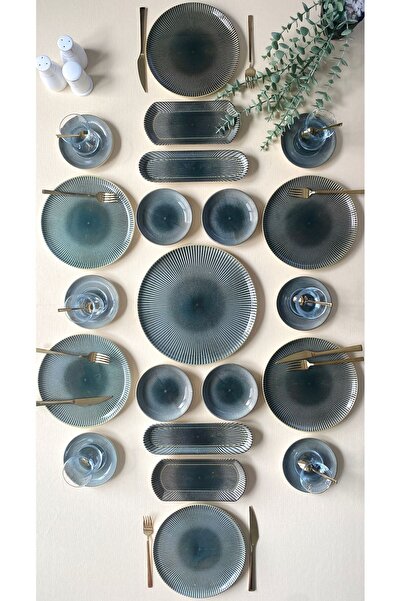Hooly Home Elegant Dark Line 6 Kişilik 21 Parça Kahvaltı Takımı