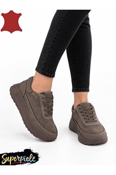 ANGEL BLUE Sneakers made of Genuine Leather & Suede – 5 cm thick sole