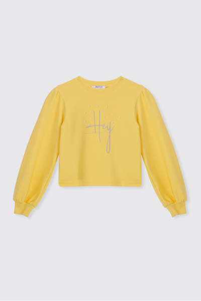 Panço Kız Çocuk Sarı Sweatshirt