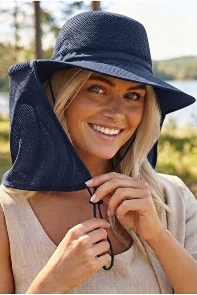 Uniquetrenders Women's Neck Protection Mesh Safari Hat Uv Sun Protection Draw...