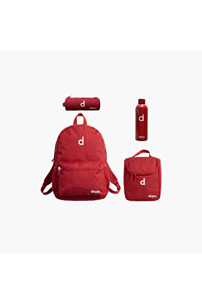 Depo High Solid 4-Piece School Backpack Set with Lunch Bag and Pencil Case - ...