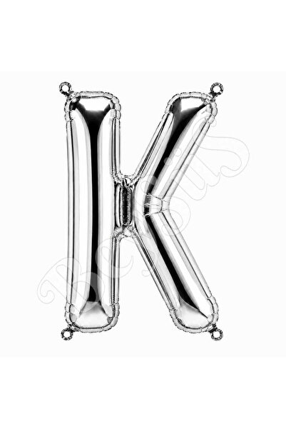 BeySüS Letter K Foil Balloon Silver Color (100 cm)