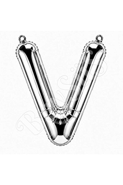BeySüS Letter V Foil Balloon Silver Color (100 cm)