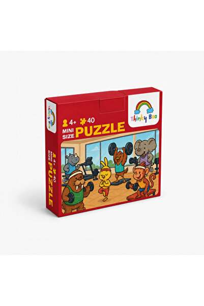 Thinky Boo Spor Takımı Mini Puzzle 40 Parça 3-7 Yaş Eğitici Çocuk Puzzle Yapboz