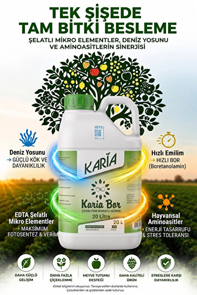 Karia Bor Çözeltide Boratlı Gübre 20 L