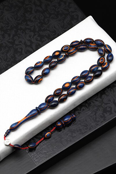 Alibaba Doğaltaş Usta İşçilikli Kafur Ağacı Tesbih 8 x 12 mm Arpa Kesim - T-1760