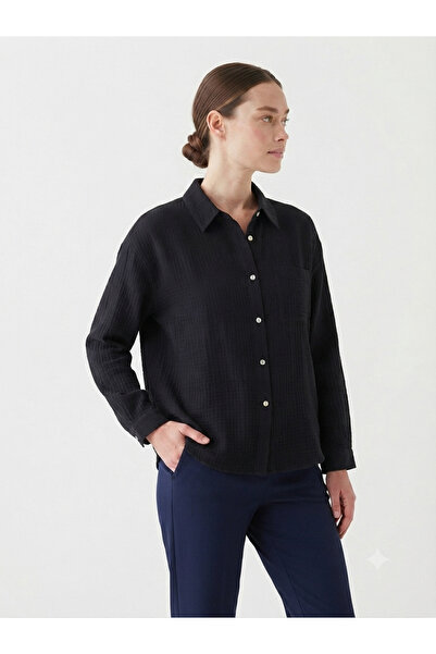 TUĞBA ERGÜL Basic Women's Linen Shirt