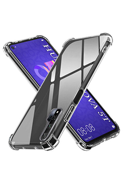 Techsuit Husă pentru Huawei Nova 5T, din silicon transparent, rezistentă la ș...
