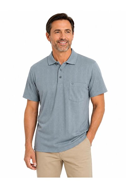 NECO GİYİM Men's Polo Collar Dad T-Shirt with Pockets