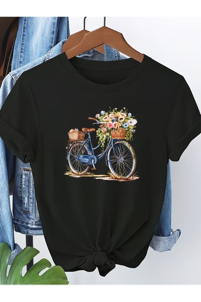 puolikuu Unisex Comfortable Fit Tshrit Printed Tshirt