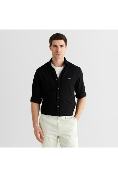 Gant Erkek Siyah Regular Fit Gömlek