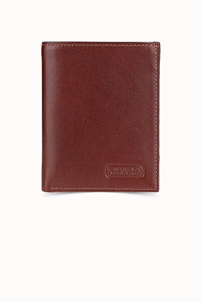 Çıkrık Guard Thin Tan Vertical Leather Men's Wallet
