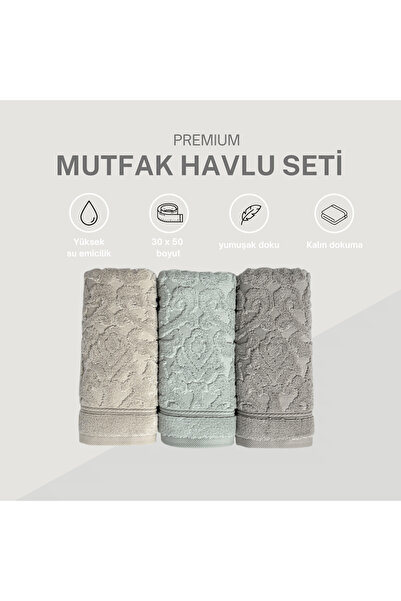NAFİ HOME premium micro cotton 30 x 50 mutfak havlu seti