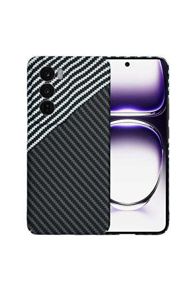 Techsuit Husă pentru OPPO Reno12, din fibră de carbon, gri - gri