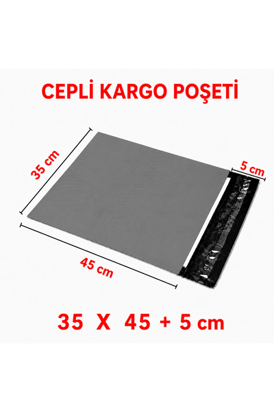 S&M AMBALAJ Cepli Kargo Poşeti 35 x 45 + 5 cm – 500 Adet