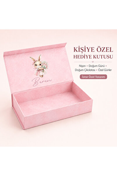 MASAL PARTİ EKİPMANLARI Kişiye Özel Çikolata ve Hediyelik Taslamalı Kutu 27x19x5