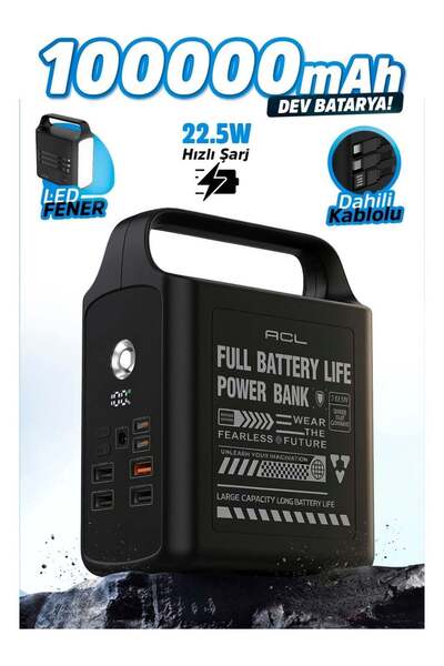 Bagajon PW-155 100.000mAh Taşınabilir Enerji İstasyonu Powerbank 22.5W Hızlı ...