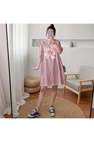 classy moda Γυναικείο μπλουζάκι με στάμπα με ροζ κορδέλα και κραγιόν, εξαιρετ...