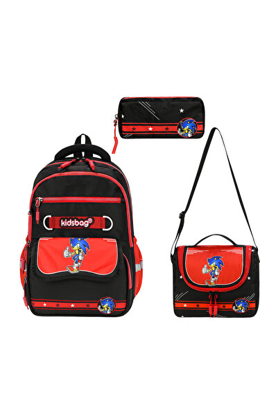 MasterPack School MasterPack KidsBag Sonic Desenli Ultra Lüx İlkokul Erkek Ço...