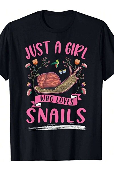 9JY هودي تي شيرت بطبعة "Just A Who Loves Snails"