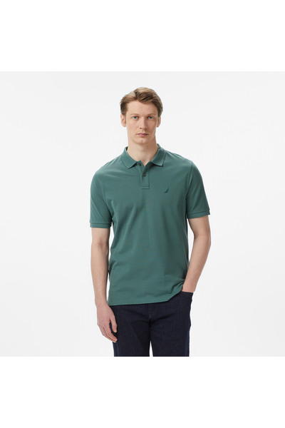 Nautica Tricou verde cu guler polo, cu croiala normală, pentru bărbați