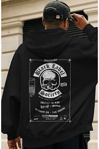 SEVBANO Black Label Society rok metal muzički bend, unisex oversize premium h...