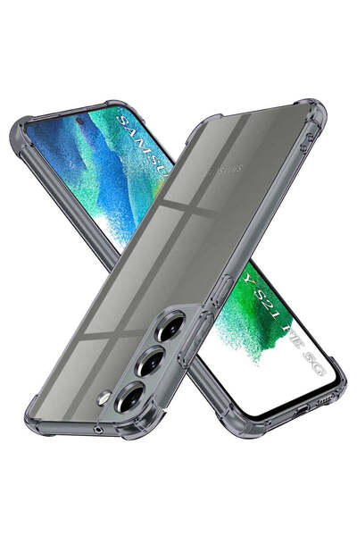 Techsuit Case for Samsung Galaxy S21 FE 5G, Shockproof Clear Silicone, smoky ...